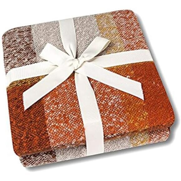 Super Soft Vintage Fluffy Plaid Throw Blanket-100% Acrylic Cashmere-Like - Picture 8 of 8